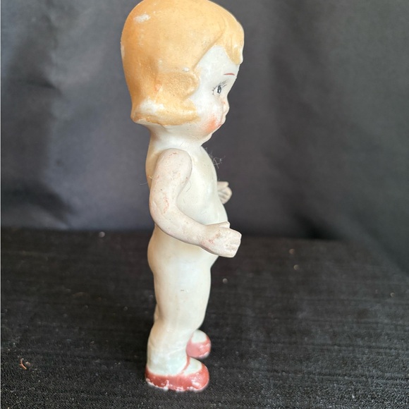 Porcelain Bisque 6.75” Doll With Jointed Shoulders, Japan - 1930's - Picture 2 of 10